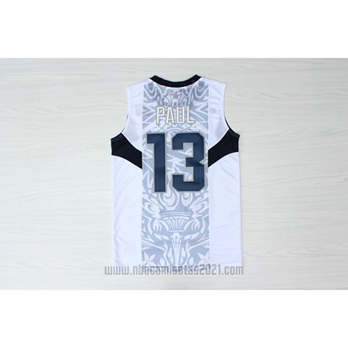 Camiseta USA 2008 Paul #13 Blanco